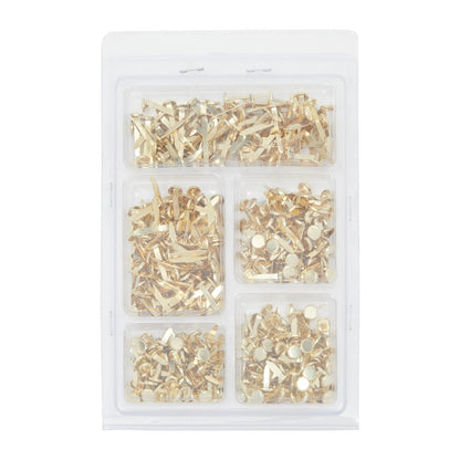 500-Piece Assorted Mini Paper Fasteners