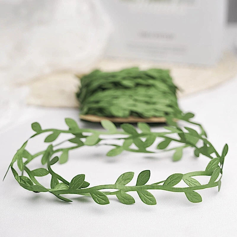 Home Collection 67FT Artificial Leaf Ribbon Trim Satin Vine Craft Leaves