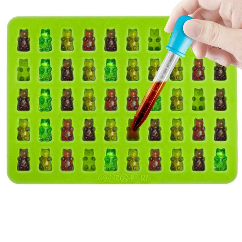 3-6 Pack Gummy Bear Candy Mold Silicone