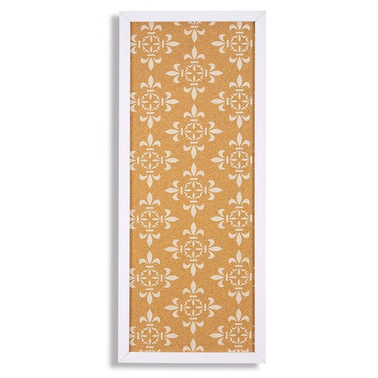 Decorative Cork Board for Walls with White Frame