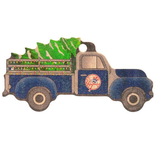 MLB New York Yankees Wooden Truck Ornament
