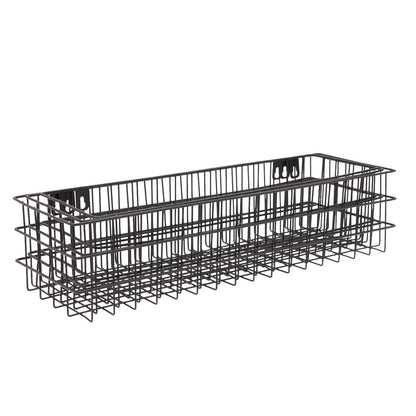 3-Piece Black Wall-Mounted Wire Baskets