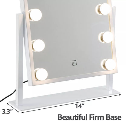 Hollywood Lighted Vanity Makeup Mirror with Dimmable Touch Control