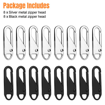 16PCS Zipper Fixer Repair Pull Tap Replacement Kit
