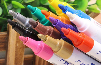 12-Piece Tire Permanent Paint Marker Pen Set