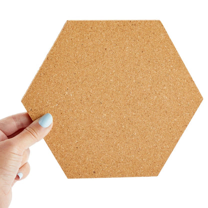 3-Pack Hexagon Cork Board Tiles with Pins