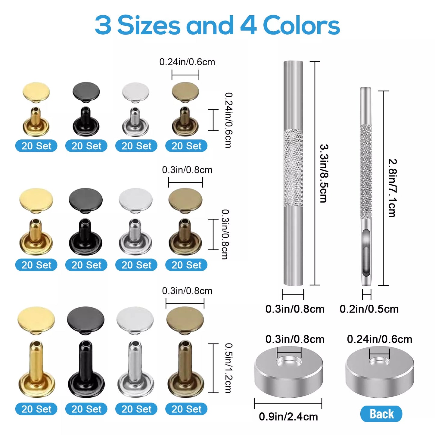 240 Set Leather Rivet Kit