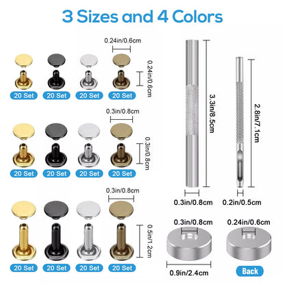 240 Set Leather Rivet Kit