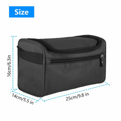 Travel Wash Bag Toiletry Organizer Shaving Cosmetic Make-up Case Black