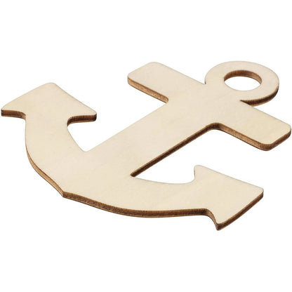24-Pack Unfinished Wooden Anchor Cutouts