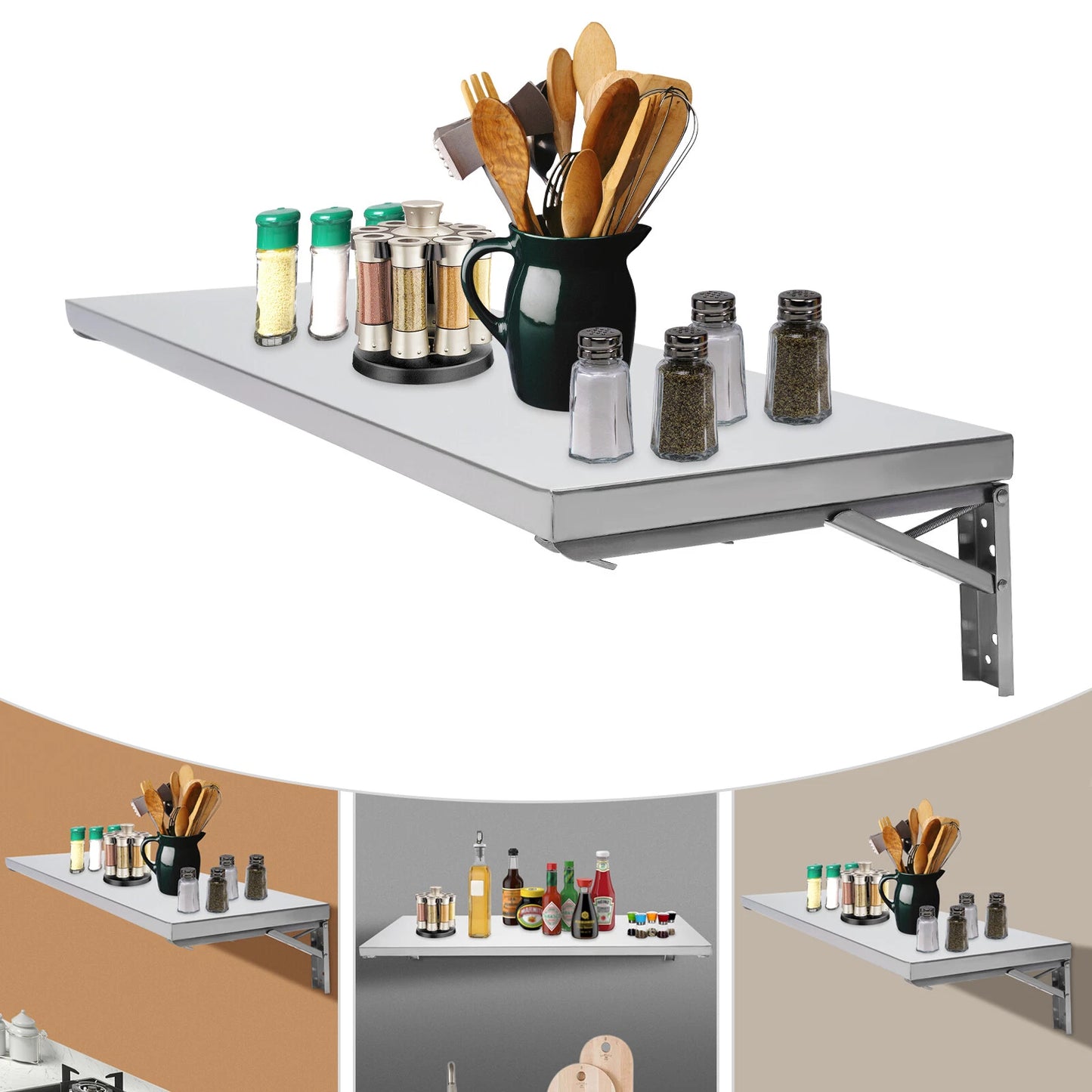 Wall-Mounted Folding Table
