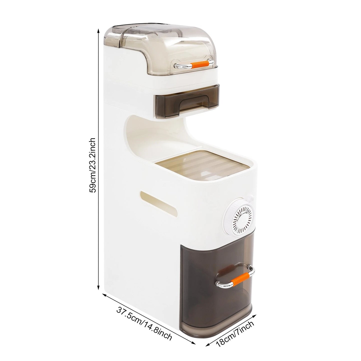 2-Tier Slim Storage Cabinet with Wheels