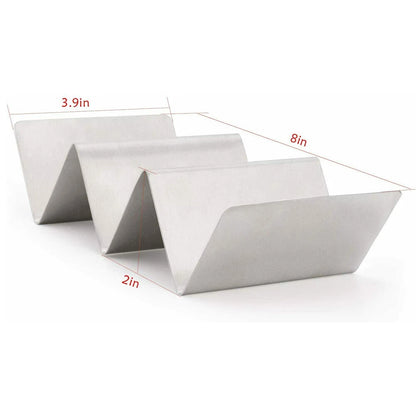 2-Piece Stainless Steel Taco Holder Stand