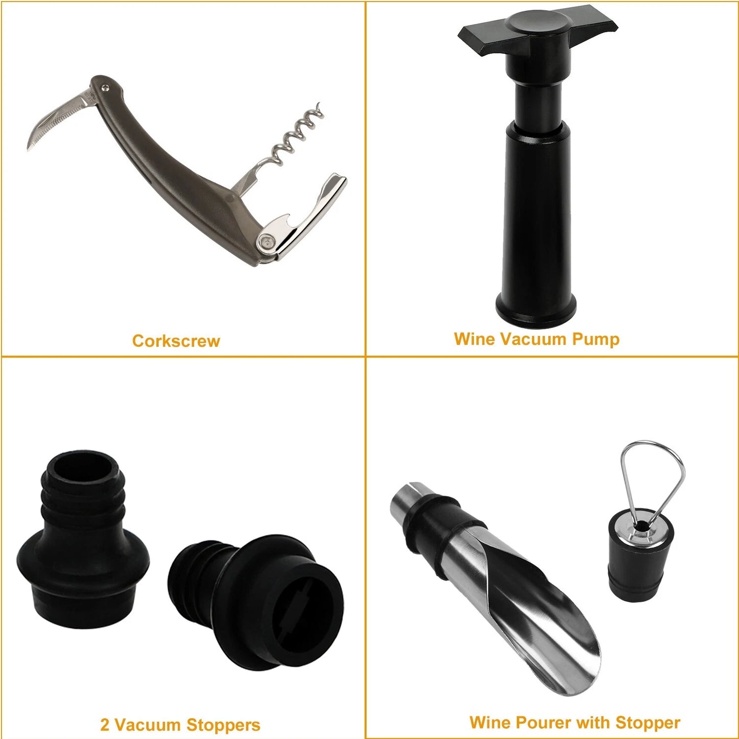 5-Piece Premium Wine Bottle Opener Set