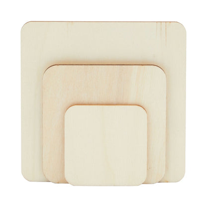130-Pack Unfinished Wooden Circles & Squares
