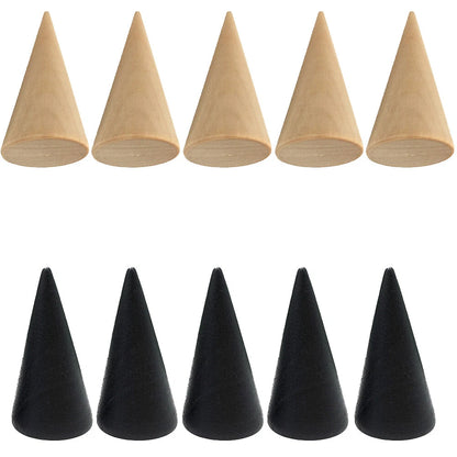 10–20 Pc Wood Cone Ring Holder