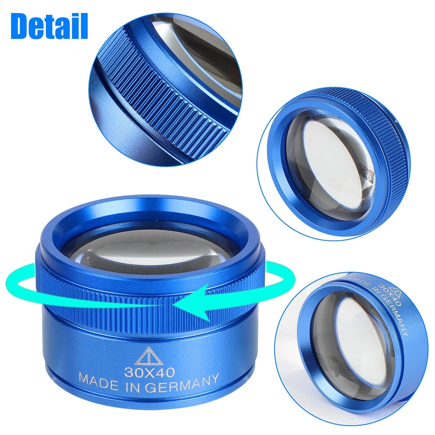 30X Pocket Magnifying Glass – Eye Loop Optical Magnifier