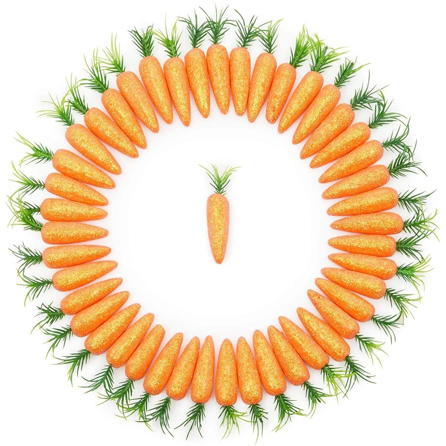 45-Pack Mini Easter Carrot Decorations