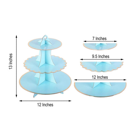 Home Collection 13" 3-Tier Cardboard Cupcake Stand