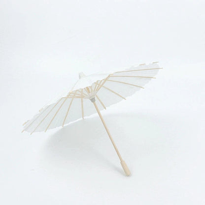 Home Collection 4 White 16" Paper Umbrellas – Decorative Parasols for Weddings, Parties & Events