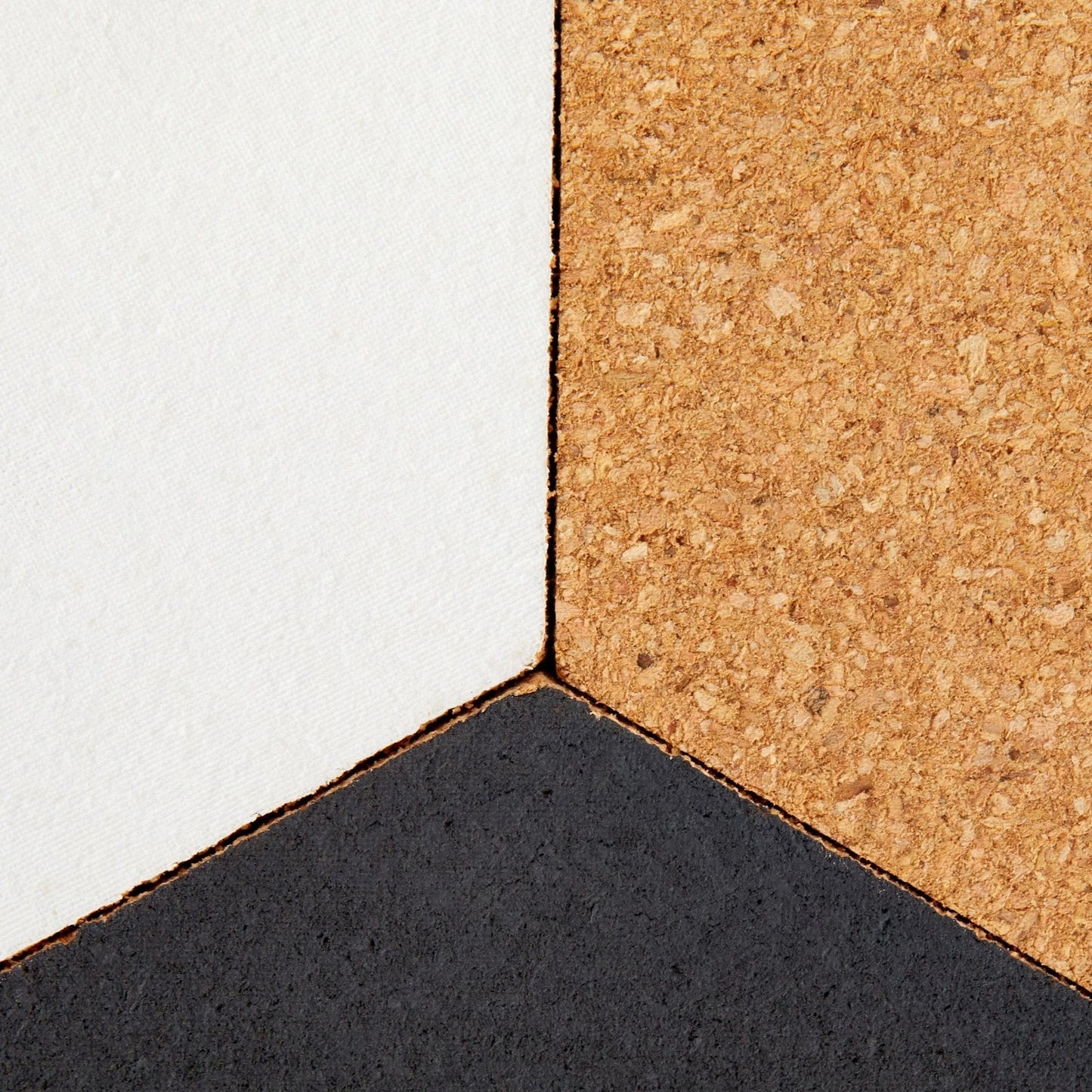 3-Pack Hexagon Cork Board Tiles with Pins