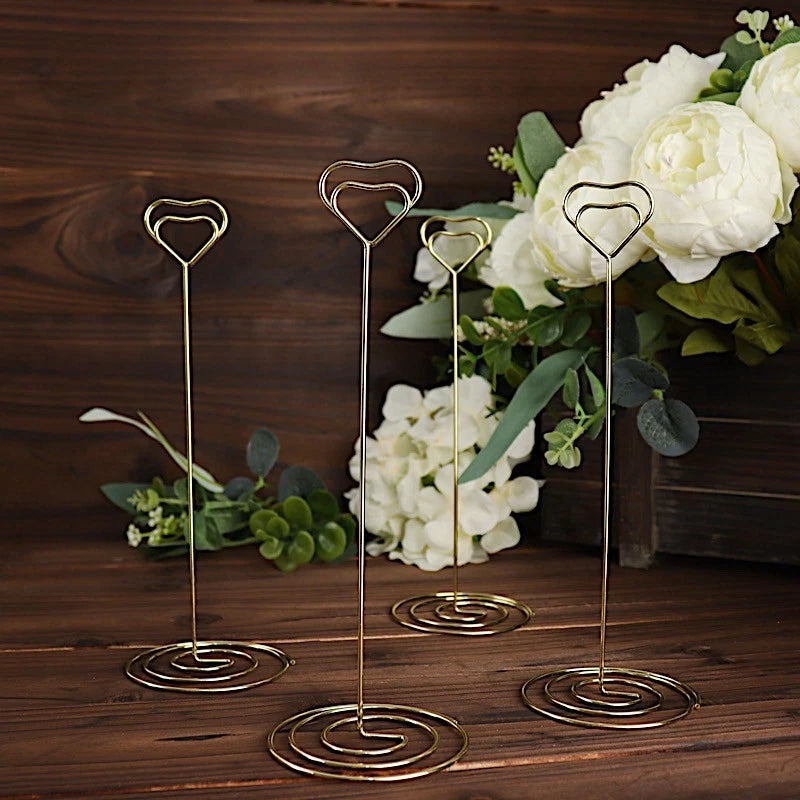 Home Collection 10-Piece Gold Heart-Shaped Sign Holders