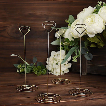 Home Collection 10-Piece Gold Heart-Shaped Sign Holders