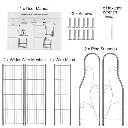 Home Collection 3-Tier Metal Plant Stand Shelf