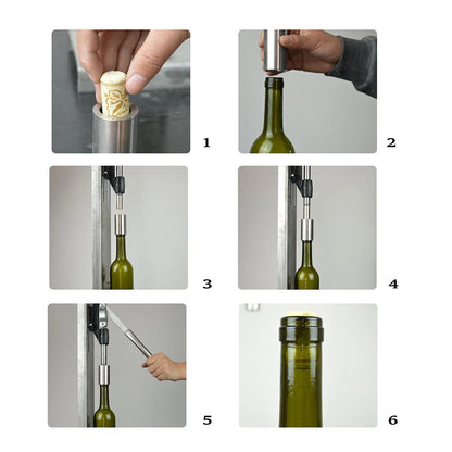 Manual Wine Bottle Corker with 2 POM Heads