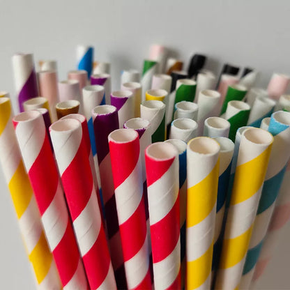 100-Count Paper Straws – Eco-Friendly & Durable