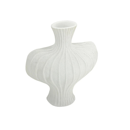 Vintage Ceramic White Resin Vase