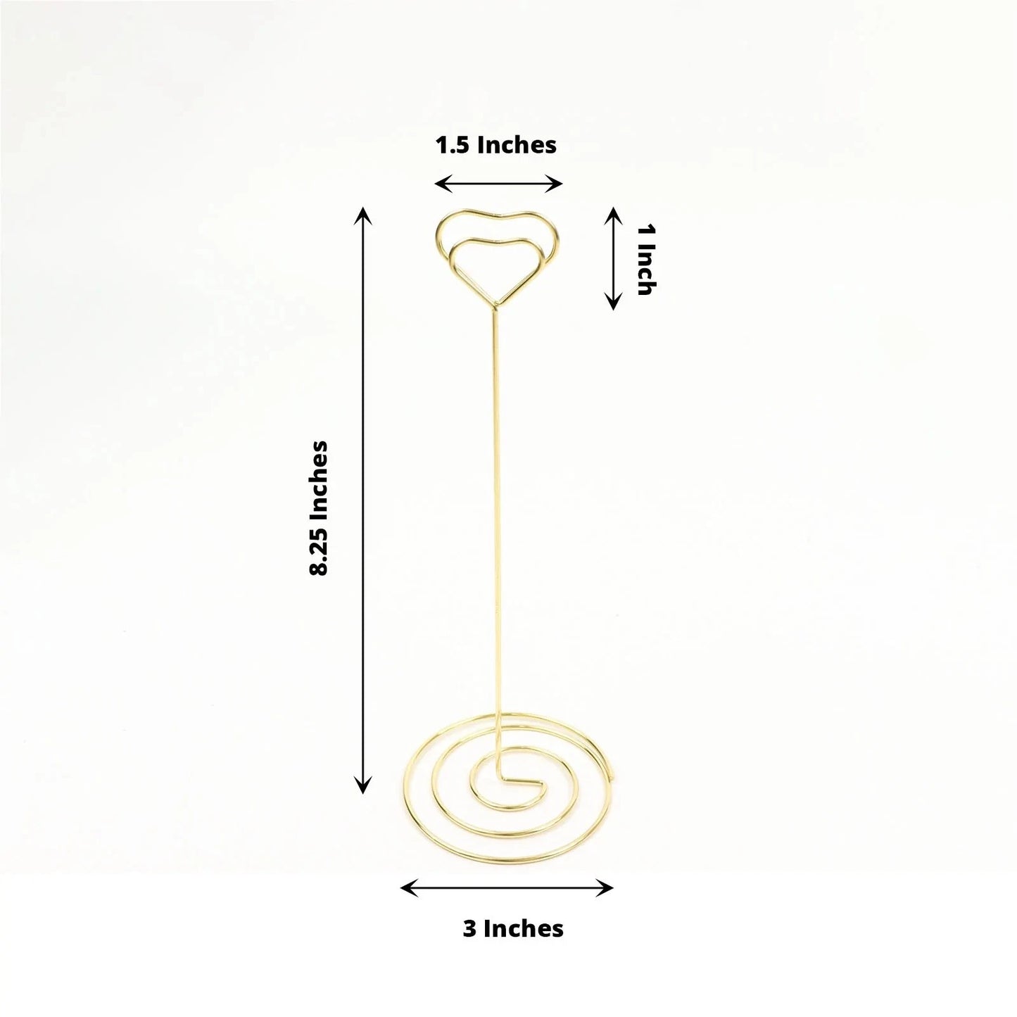 Home Collection 10-Piece Gold Heart-Shaped Sign Holders