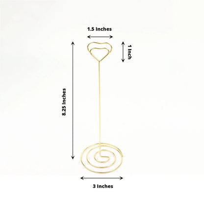 Home Collection 10-Piece Gold Heart-Shaped Sign Holders