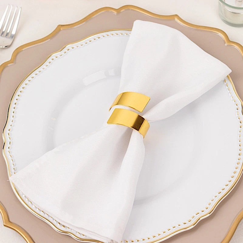 Home Collection 4-Pack Gold Swirl Decorative Metal Napkin Rings