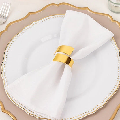 Home Collection 4-Pack Gold Swirl Decorative Metal Napkin Rings