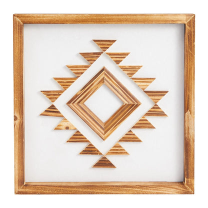 Farmhouse Wood Geometric Wall Art – 13 x 13 In