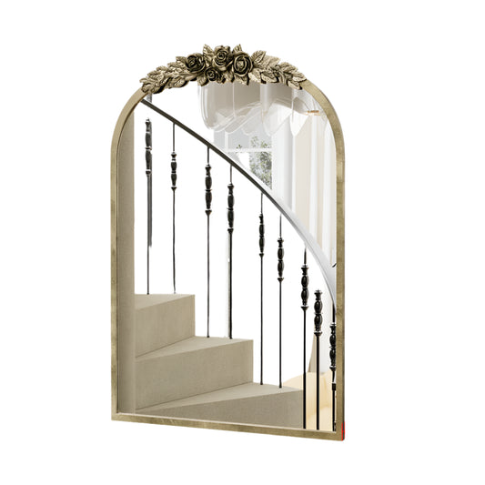 Arched Antique Baroque Wall Mirror
