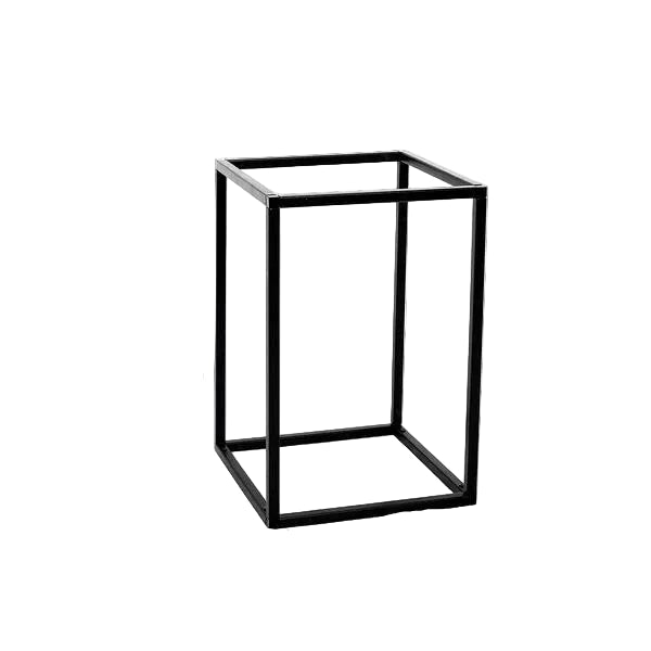 Home Collection 2-Pack 12" Black Matte Metal Geometric Flower Vase Stands