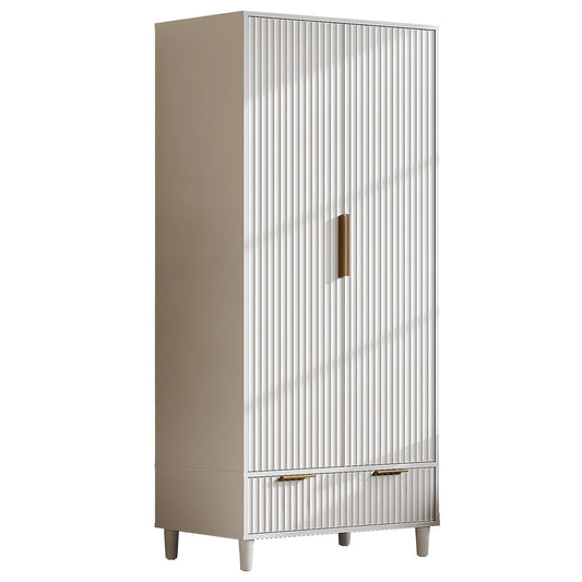 Farmhouse Armoire Wardrobe Closet with Drawers