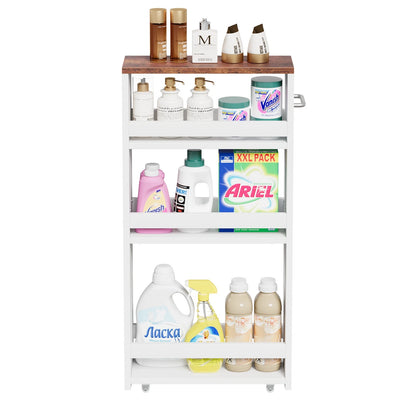 Home Collection 4-Tier Slim Rolling Storage Cart