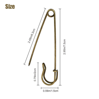 60 Pcs Large Safety Pins – Heavy Duty Stainless Steel