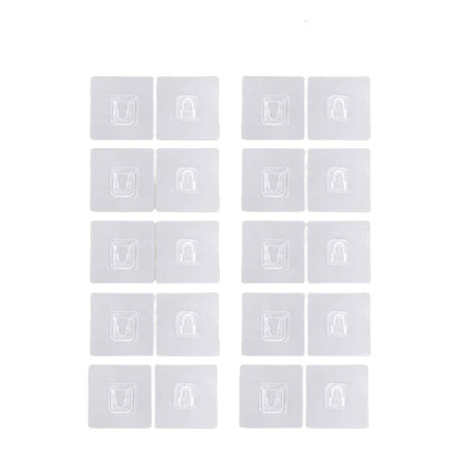 Double-Sided Adhesive Wall Utility Hooks with Suction Cup
