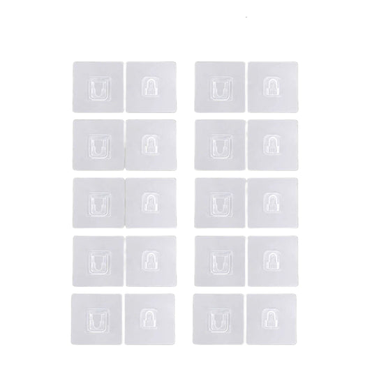 Double-Sided Adhesive Wall Utility Hooks with Suction Cup