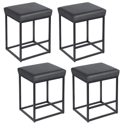 Set of 4 – 24" PU Leather Bar Stools