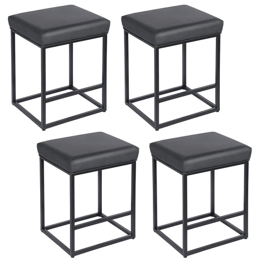 Set of 4 – 24" PU Leather Bar Stools