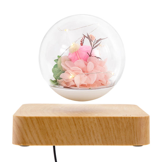 Magnetic Levitation Flower Light with LED Floating Floral Sphere
