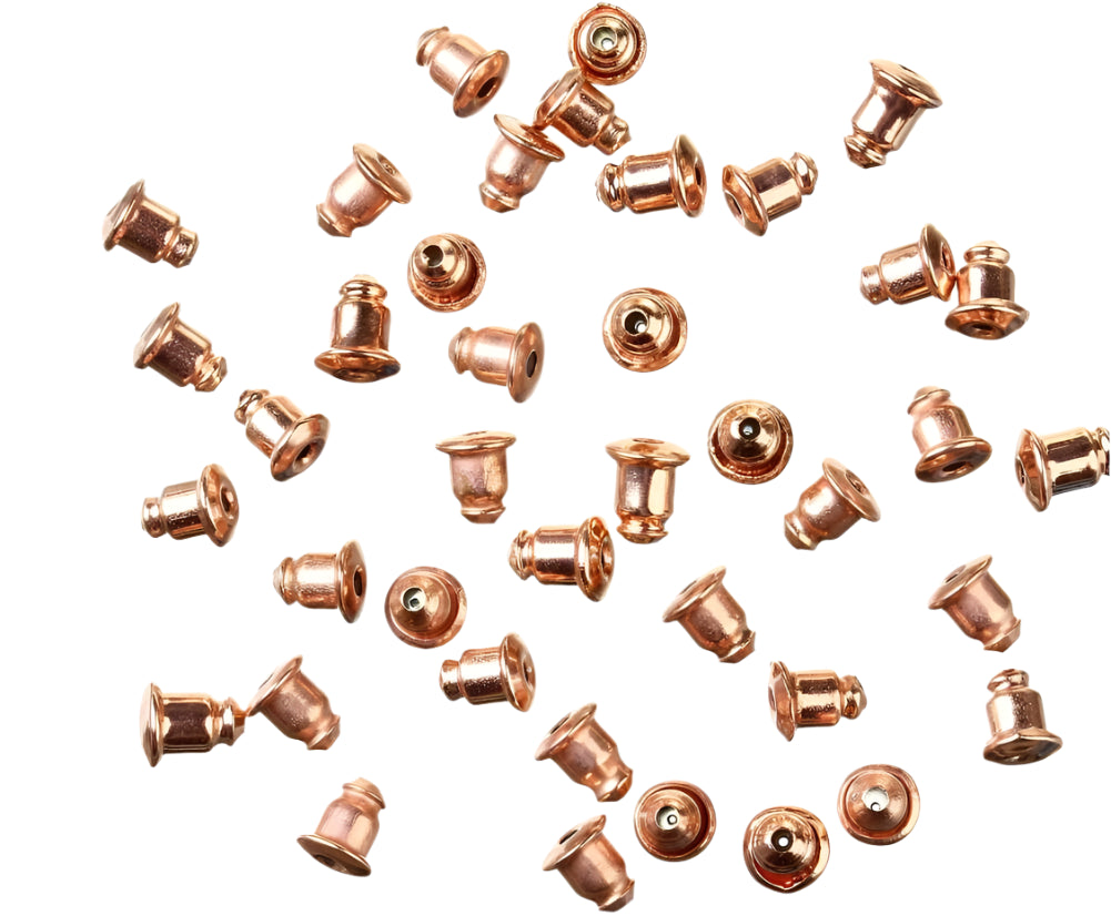 200pcs Stud Earring Backs – Bullet Barrel Ear Nut Stoppers