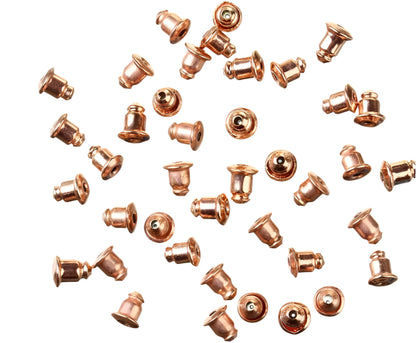 200pcs Stud Earring Backs – Bullet Barrel Ear Nut Stoppers