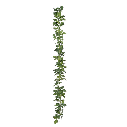 Home Collection 6FT Artificial Green Silk Rose Leaves Garland