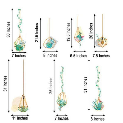 Green Hanging Terrarium Plant Wall Stickers